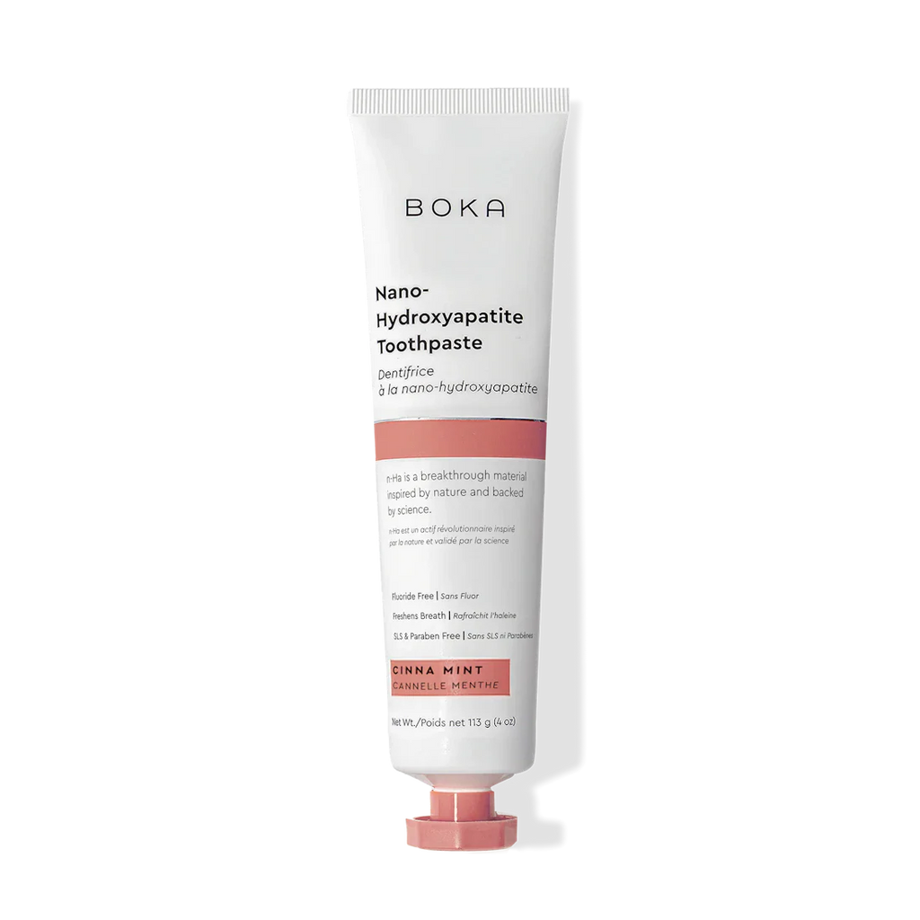 Boka Nano Hydroxyapatite Toothpaste tube on a white background