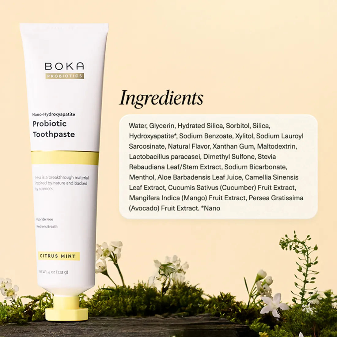 Citrus Mint Probiotic Nano-hydroxyapatite Toothpaste