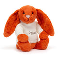 Bashful Tangerine Bunny with Personalized Cream Jumper