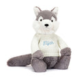 Bashful Wolf with Personalized Cream Jumper