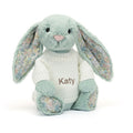 Blossom Sage Bunny with Personalized Cream Jumper