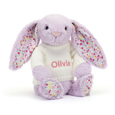 Blossom Jasmine Bunny with Personalized Cream Jumper