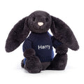 Bashful Inky Bunny with Personalized Navy Jumper