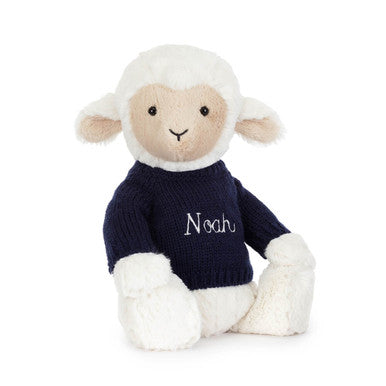 Skipson Lamb with Personalized  Navy Jumper