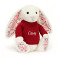 Blossom Cherry Bunny with Personalized Red Jumper