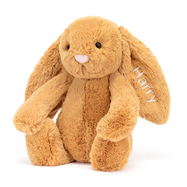 Personalized Bashful Golden Bunny Medium